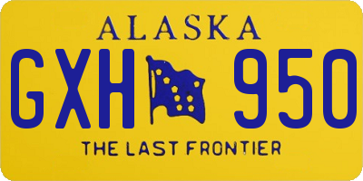 AK license plate GXH950