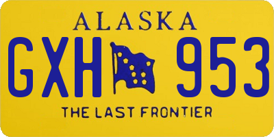 AK license plate GXH953