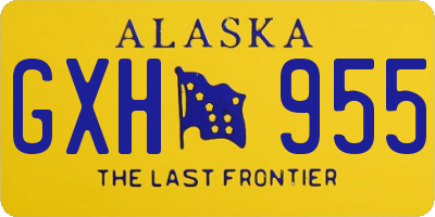 AK license plate GXH955