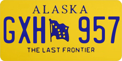 AK license plate GXH957