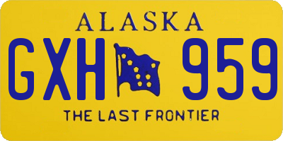 AK license plate GXH959