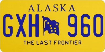 AK license plate GXH960