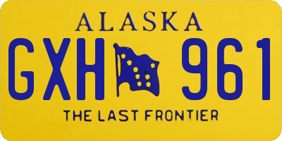 AK license plate GXH961