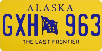 AK license plate GXH963