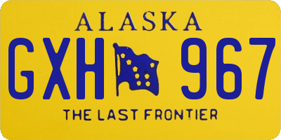 AK license plate GXH967