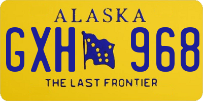 AK license plate GXH968