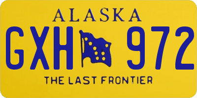 AK license plate GXH972