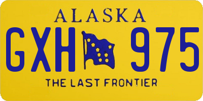 AK license plate GXH975