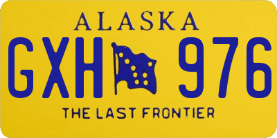 AK license plate GXH976