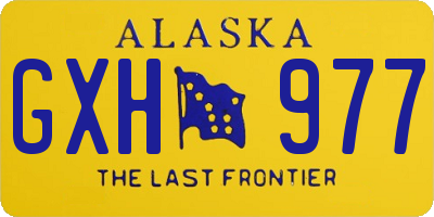 AK license plate GXH977