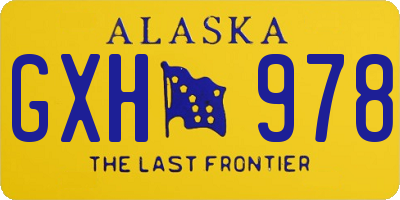 AK license plate GXH978