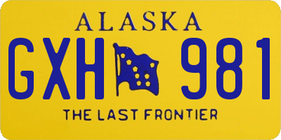 AK license plate GXH981