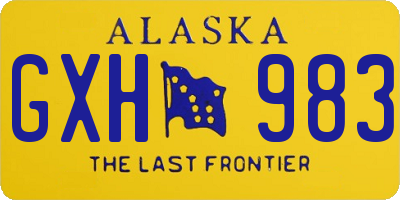 AK license plate GXH983