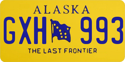 AK license plate GXH993