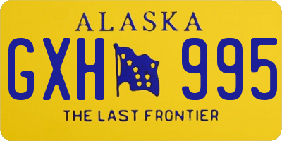 AK license plate GXH995