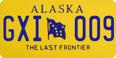 AK license plate GXI009