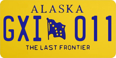 AK license plate GXI011