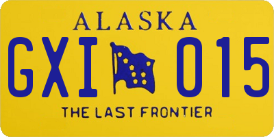 AK license plate GXI015