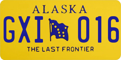 AK license plate GXI016