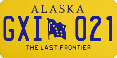 AK license plate GXI021