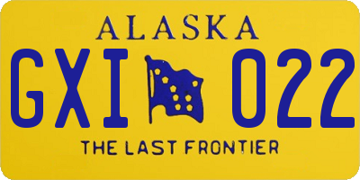 AK license plate GXI022