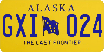 AK license plate GXI024