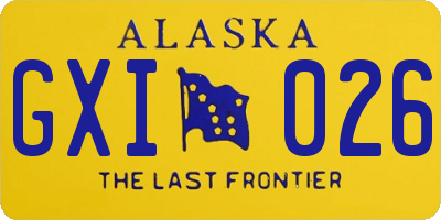 AK license plate GXI026