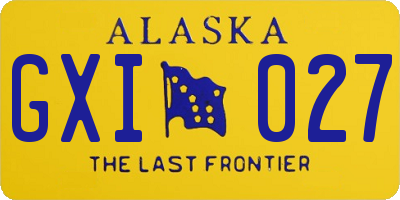AK license plate GXI027