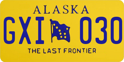 AK license plate GXI030