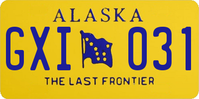 AK license plate GXI031