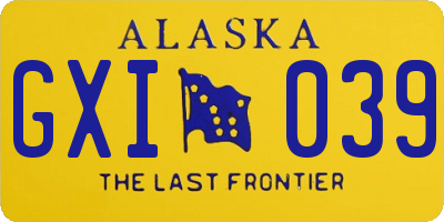 AK license plate GXI039