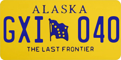 AK license plate GXI040