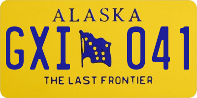 AK license plate GXI041