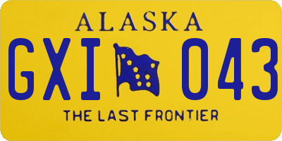 AK license plate GXI043