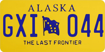 AK license plate GXI044