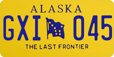 AK license plate GXI045