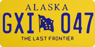 AK license plate GXI047
