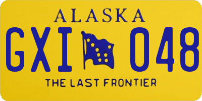 AK license plate GXI048