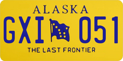 AK license plate GXI051