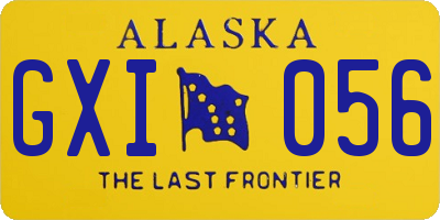 AK license plate GXI056