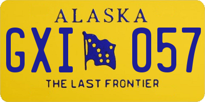 AK license plate GXI057