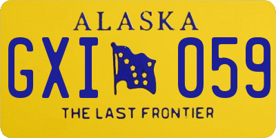 AK license plate GXI059