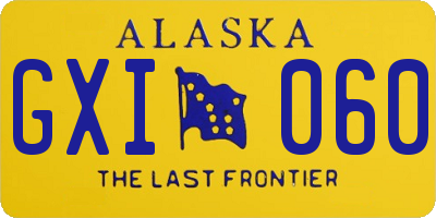 AK license plate GXI060