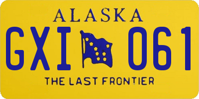 AK license plate GXI061