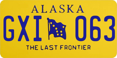 AK license plate GXI063