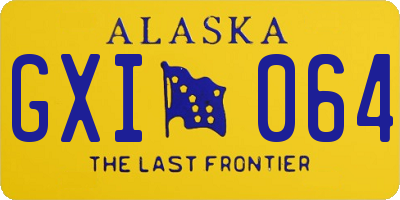 AK license plate GXI064