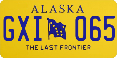 AK license plate GXI065