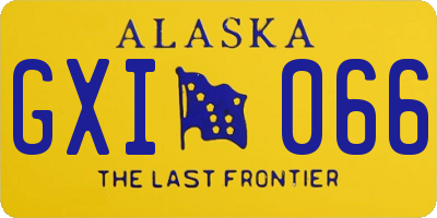 AK license plate GXI066