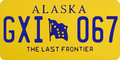 AK license plate GXI067