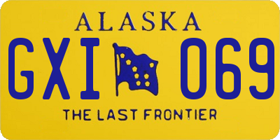 AK license plate GXI069